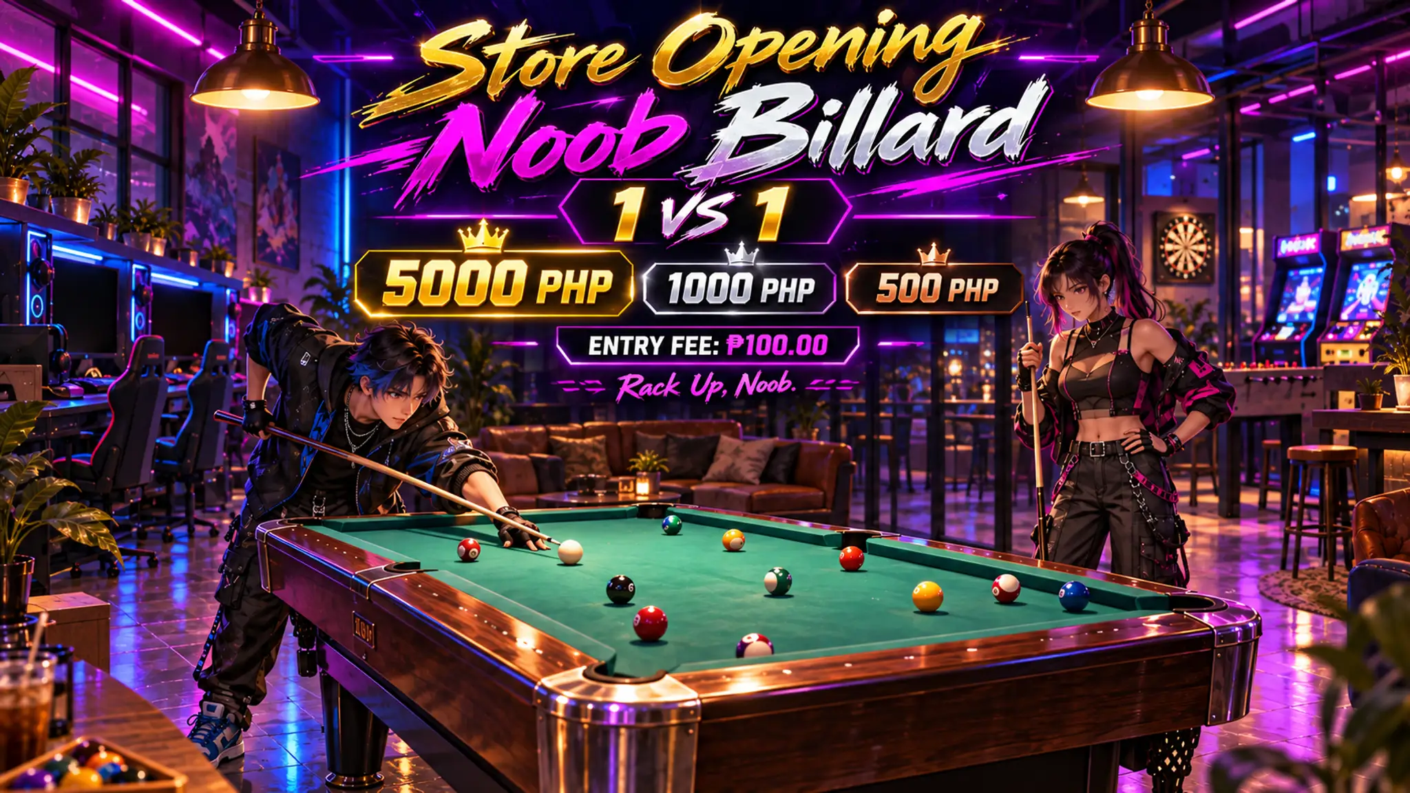 Store Opening Noob Billard tournament artwork